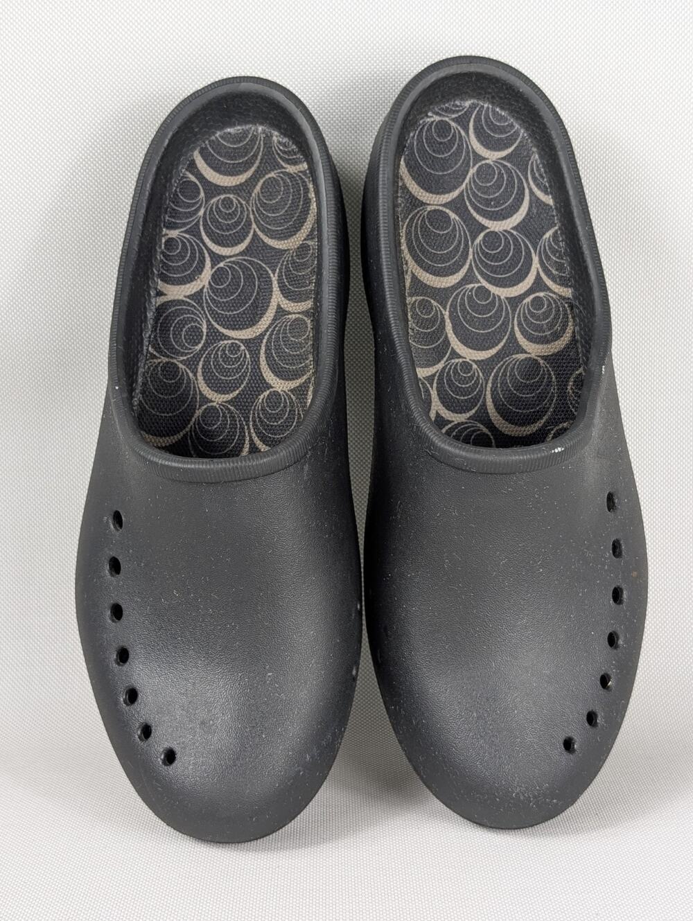 Crocs Black Rubber Slip On Clogs Shoes Women's Size 9 Backless Cushioned